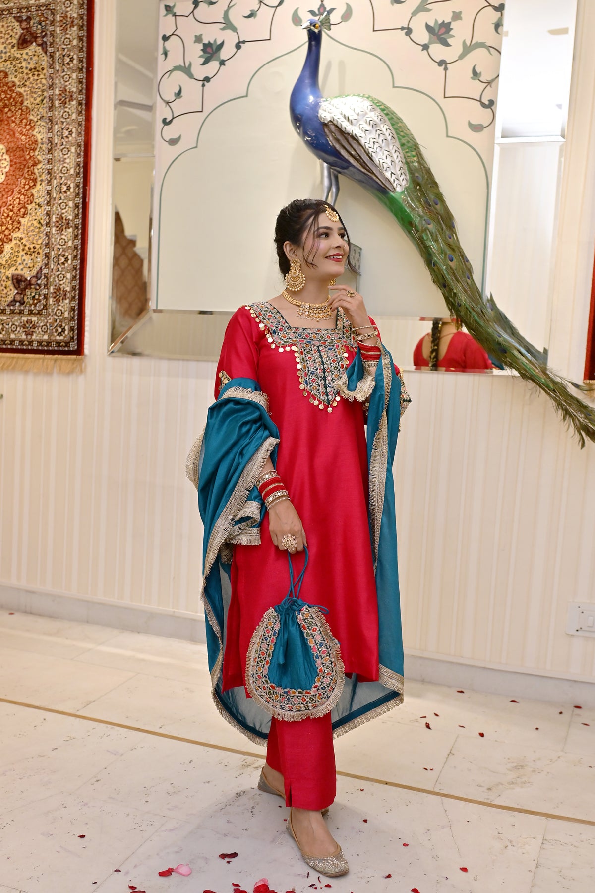 Gulbahar Surkh Suit Set