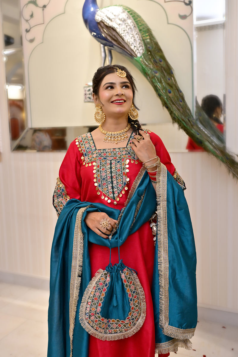 Gulbahar Surkh Suit Set